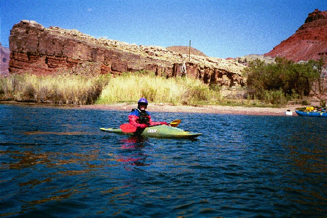 Lisa on the water at Lees Ferry