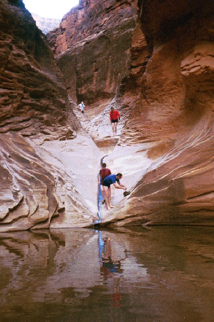 Mark and Kath descending at North Canyon