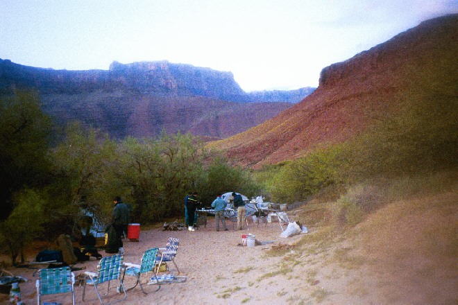 Camp, just above Unkar rapid