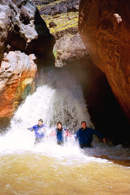 Kath, Lisa, and Mark at Shinumo creek