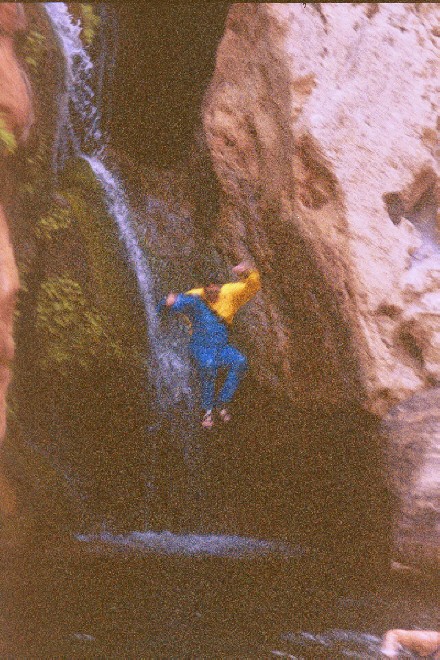 Smitty jumping at Elves Chasm