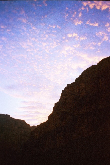 Clouds at daybreak. They were pink, honest!