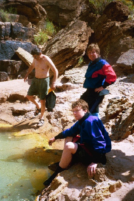 Smitty, Kath, and Lisa at the pumpkin spring