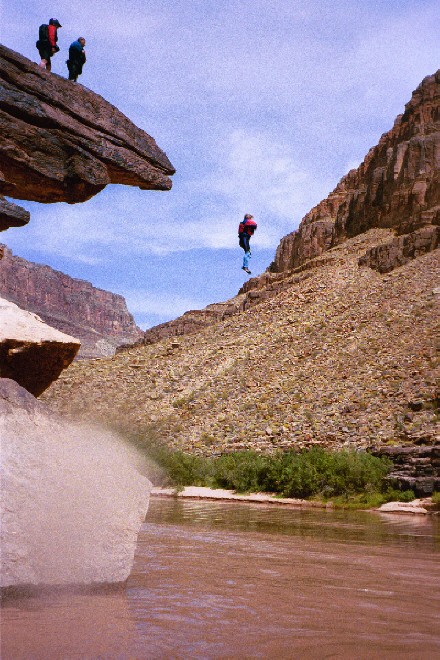 Lisa at the jumping rock