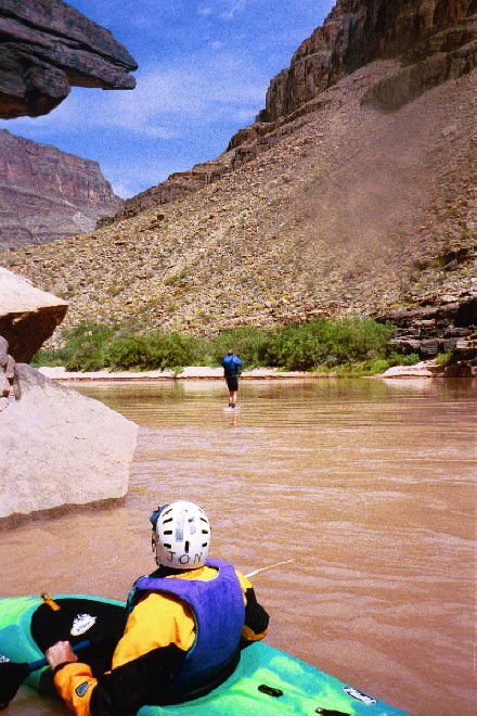 Joe (?) at the jumping rock