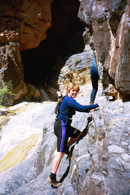 Lisa at Travertine canyon