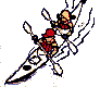 small cartoon of kayaker